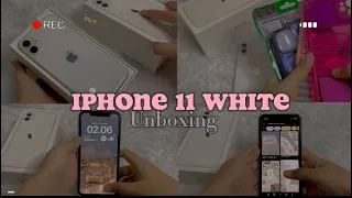 ASMR Unboxing Iphone 11 White 🤍✨