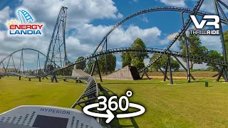 360° HYPERION onride POV - The ultimate adrenaline rush - Energylandia Epic Roller Coasters VR