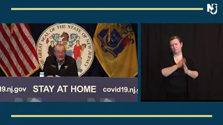 ASL TRANSLATION: Governor Phil Murphy holds a coronavirus briefing in Trenton on May 21, 2020.