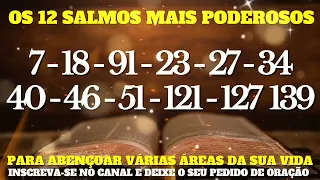 Os 12 Salmos mais Poderosos Para abençoar várias áreas da sua vida e família. #oração  #salmos