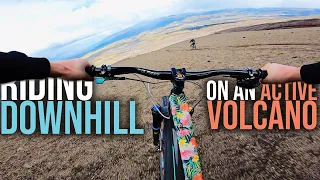 FLAT-OUT DOWNHILL FREERIDE LINES ON AN ACTIVE VOLCANO!!