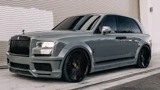 Widebody Rolls Royce Cullinan Disaster Fixed, Unbelievable Jeep Rhino Liner WRAP.
