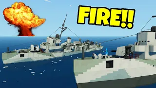 Crazy WAR SHIP BATTLE In Stormworks Multiplayer!