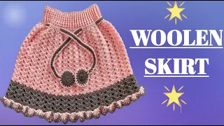 Woolen skirt || skirt knitting design ||latest woolen skirt design.