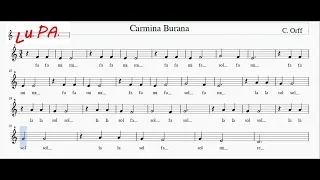 O fortuna - Carmina Burana (C. Orff) - Flauto - Note - Spartito - Karaoke - Instrumental - Recorder