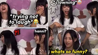 Hanni Clowning Minji on her Birthday...