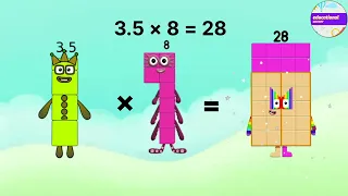 Numberblocks 3.5 decimal multiplication | 3.5 times table #mathsforkids ‎@preschoollearning110