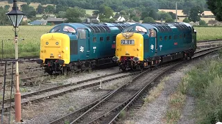 Deltic 55009 Alycidon In action plus" Start up"  on the GWSR .  Sunday 21/08/22