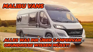 Worin unterscheiden sich Campervan Kastenwagen Malibu Van Grundrisse?!