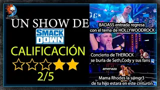 Un show de SmackDown con calificación de ⭐⭐ 2/5 estrellas WWE SmackDown 15 de marzo de 2024