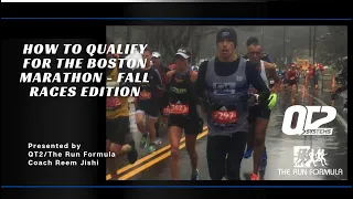 How to Qualify for the Boston Marathon - Fall Races Edition