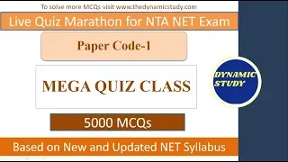 🔴Quiz NET Mega Quiz Mock Test