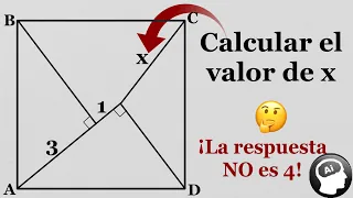 ¿Puedes calcular el valor de x? | [La respuesta NO es 4]