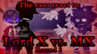 The exes react to Lord X vs MX | Gacha Club | Reaction | Round 3