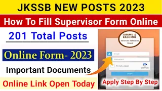 How To Fill JKSSB Supervisor Posts Application Form | JKSSB Supervisor Posts 2023 | JKSSB New Jobs
