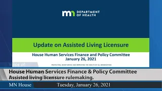 House Human Services Finance and Policy Committee 1/26/21