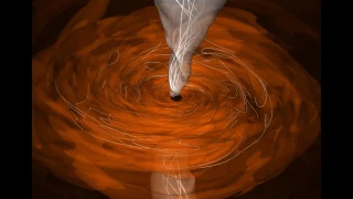 Black hole accretion disk simulation: Disk, jet, and magnetic field