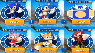 Sonic Dash All 62 Characters Unlocked - Sonic Knuckles Tails PacMan Werehog Movie Sonic Gameplay