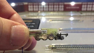 TGauge.com 1/450 scale steam wheels with connecting rods installed.