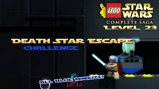 Lego Star Wars TCS: Ep 4 Chap 5 / Death Star Escape CHALLENGE (All Blue Minikits) - HTG