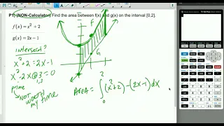 AB/BC 08.04 Finding the Area Between Curves Expressed as Functions of x