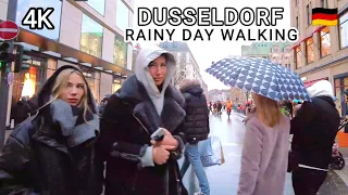 Walk in nice Dusseldorf, Walk in the nice down town, 9 Jan 2022 4k GERMANY