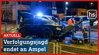 Ohne Führerschein: Verfolgungsjagd in Frankfurt-Griesheim endet an Ampel | hessenschau