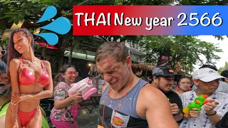 SONGKRAN in BANGKOK (Khaosan) 2024 I World record largest water festival