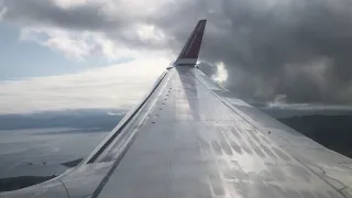 Norwegian 737-800 landing Harstad/Narvik Evenes Airport