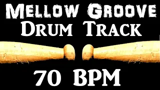 Mellow Groove - 70 BPM Drum Track - Chill Drum Beat for Bass Guitar #414