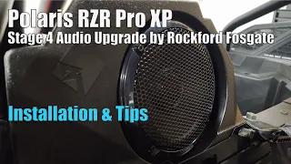 Polaris RZR Pro XP Rockford Fosgate Stage 4 Audio Upgrade Installation & Tips | Ride Command Radio