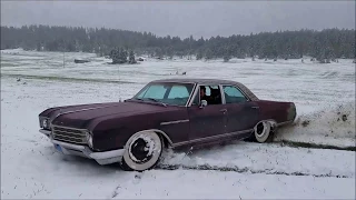 66 Buick Lowrider in Snow