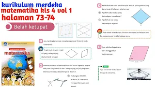 Matematika kelas 4 volume 1 halaman 73 -74 kurikulum merdeka