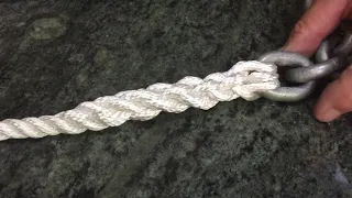 SPLICING ROPE TO CHAIN----BUDDY CRAIG  (NEW ZEALAND)