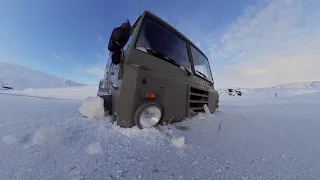 Volvo C306 showdown in the Ice of Iceland.