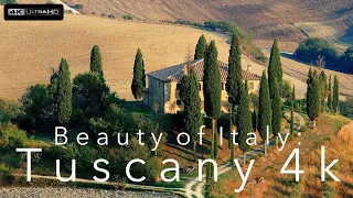 Beauty of Italy: Tuscany 4k (Ultra HD)⎜Relaxing Music⎜Earth from Above⎜Florence, Wine and Romance 4k