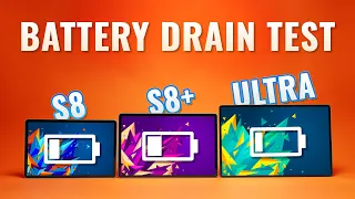 BETTER THAN IPAD?! Galaxy Tab S8/S8+/S8 Ultra Battery Drain Test