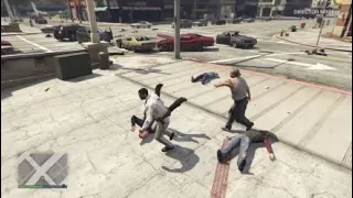 GTA V Gang war at the police department