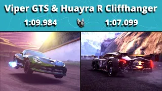 (Club Clash Defense) Viper GTS & Huayra R Cliffhanger - 1:09.984 & 1:07.099 | Asphalt 9