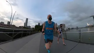 Singapore Running Hyperlapse - Marina Bay Loop Night/Day