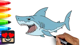 How To Draw a Great White Shark