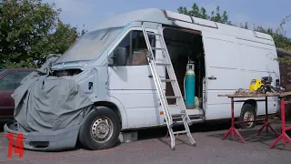 Sprinter camper with wicked roof glass