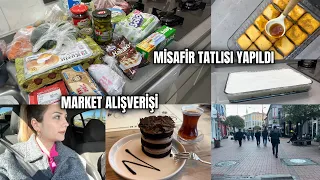 EŞİMLE ÇAYCUMADAYIZ🙂800 TL MARKET ALIŞVERİŞİ👍ETİMEK TATLISI YAPTIM🙂BİR TÜRLÜ ISINAMADIM😕MAXİ AVM