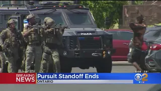 Ontario Pursuit And Standoff With SWAT Ends In Surrender