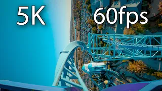 Electric Eel front seat on-ride 5K POV @60fps SeaWorld San Diego