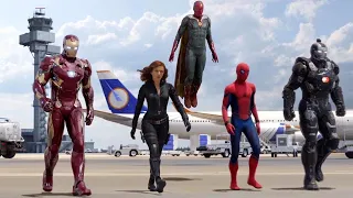 Team Iron Man vs Team Cap - Airport Battle Scene - Captain America: Civil War (2016) | Movie Clip HD