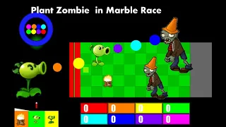 Escape from the zombies -  plants vs zombies in Survival Marble Race Algodoo - Zombie Race