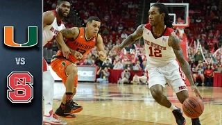 Miami vs. NC State Basketball Highlights (2015-16)