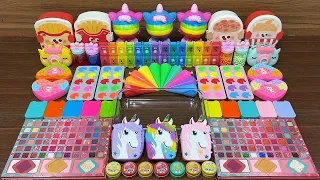 COLORFUL UNICORN I Mixing random into Storebought Slime I  Relaxing slime videos#part1