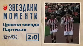Crvena zvezda - Partizan 2:0 | 120. derbi (20.4.2003.), highlights